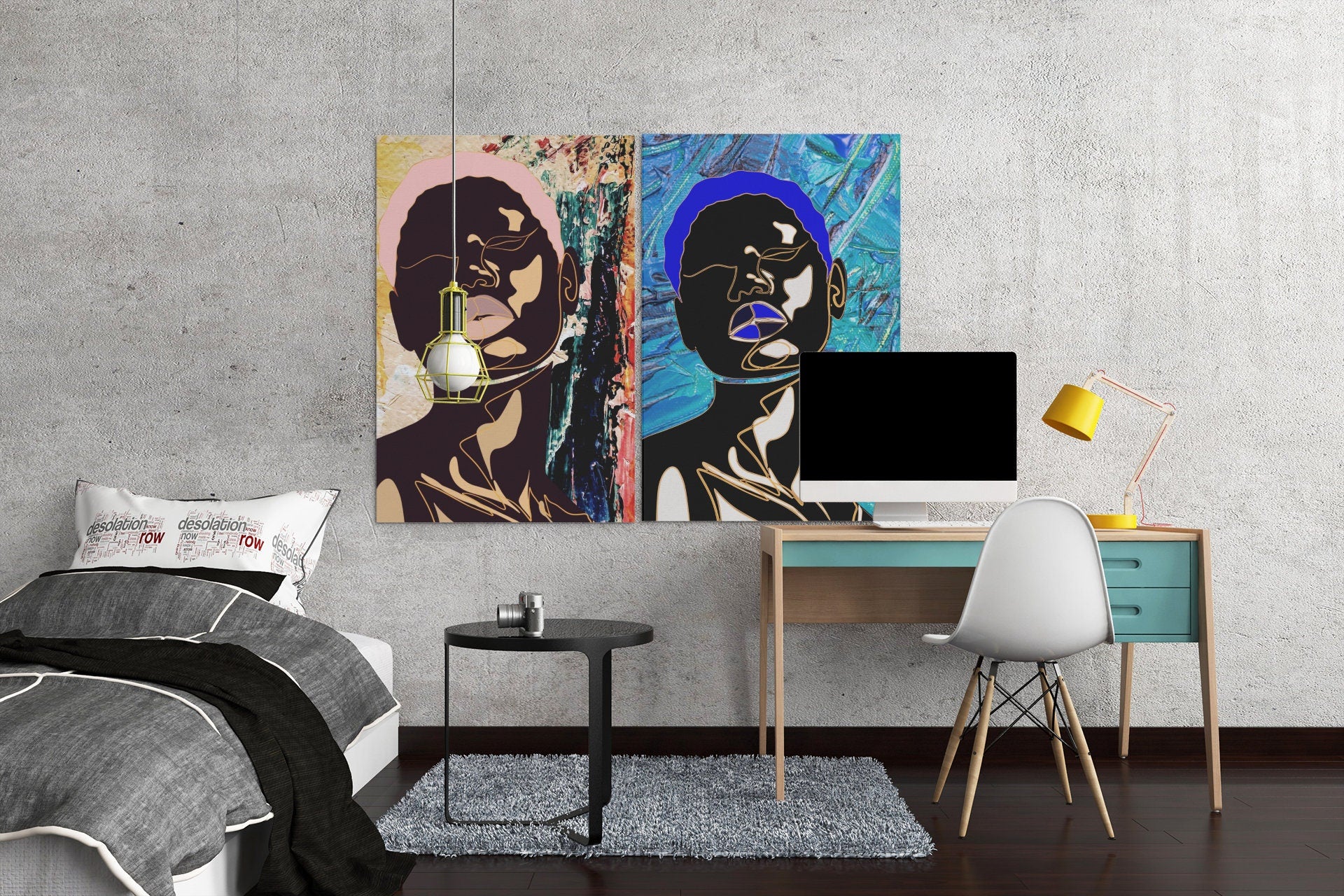 Melanin Beauty Series - “Olivia Blue”Digital Print