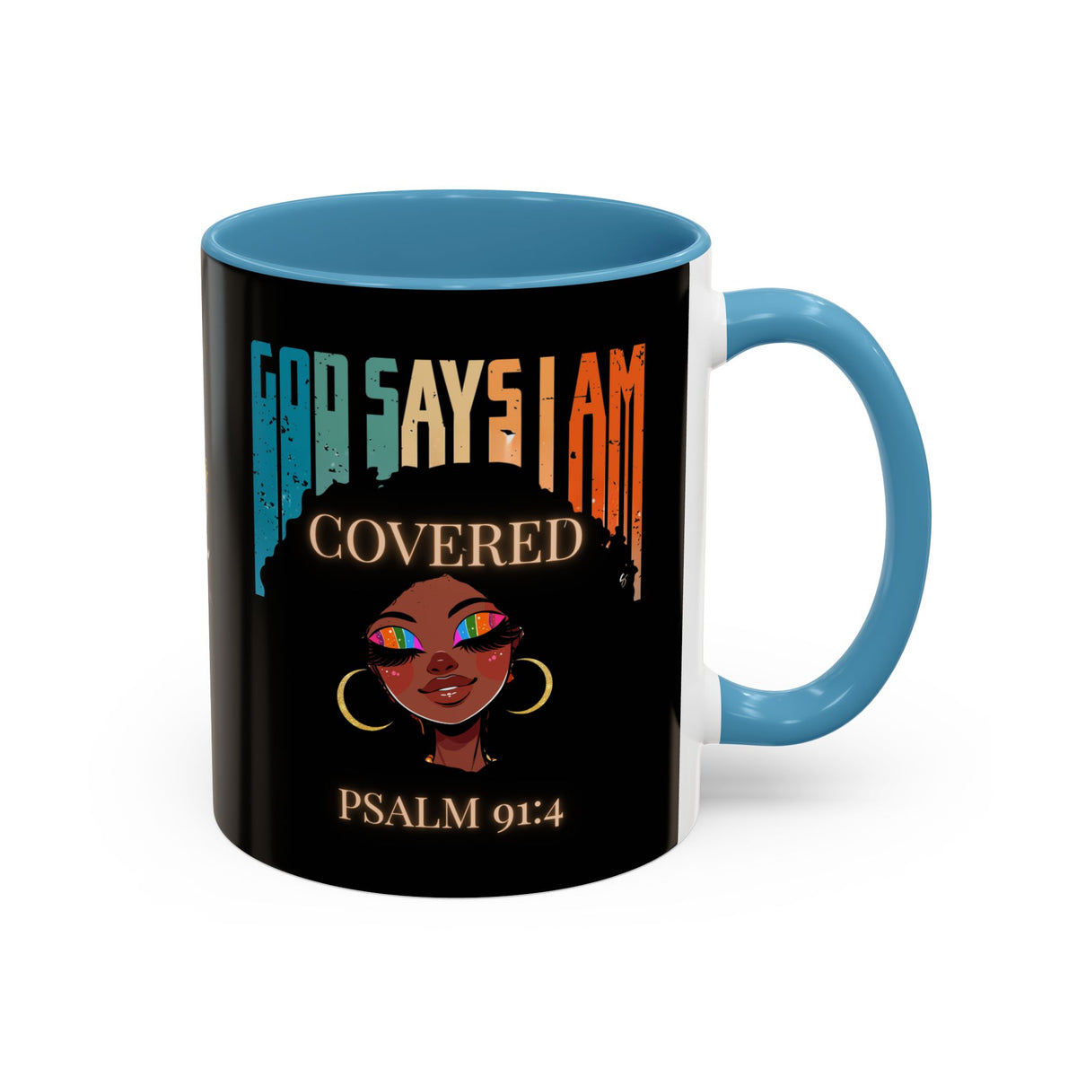 GOD SAYS I AM- Covered Coffee Mug (11, 15oz)