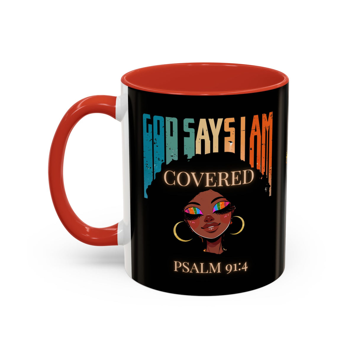 GOD SAYS I AM- Covered Coffee Mug (11, 15oz)