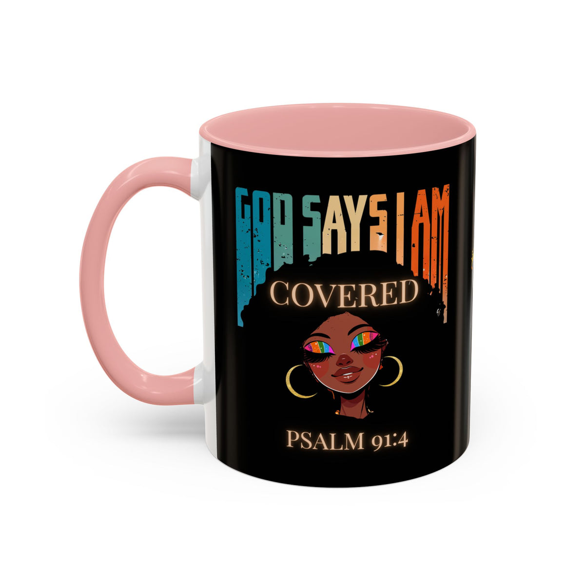 GOD SAYS I AM- Covered Coffee Mug (11, 15oz)
