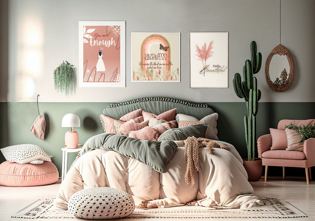 4 Piece Inspirational Quotes Wall Art Downloa