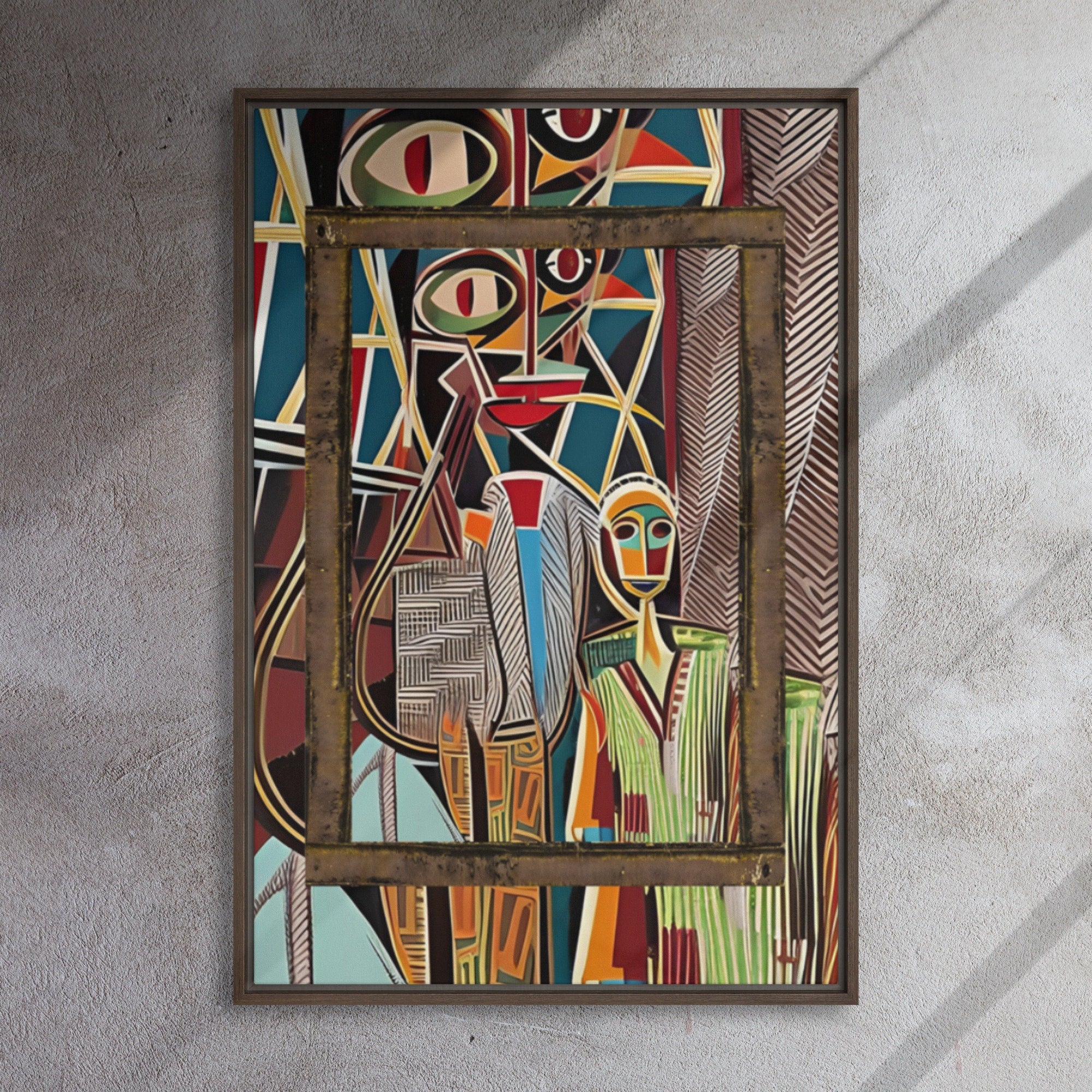Abstract African Framed Canvas