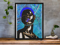 Melanin Beauty Series - “Olivia Blue”Digital Print