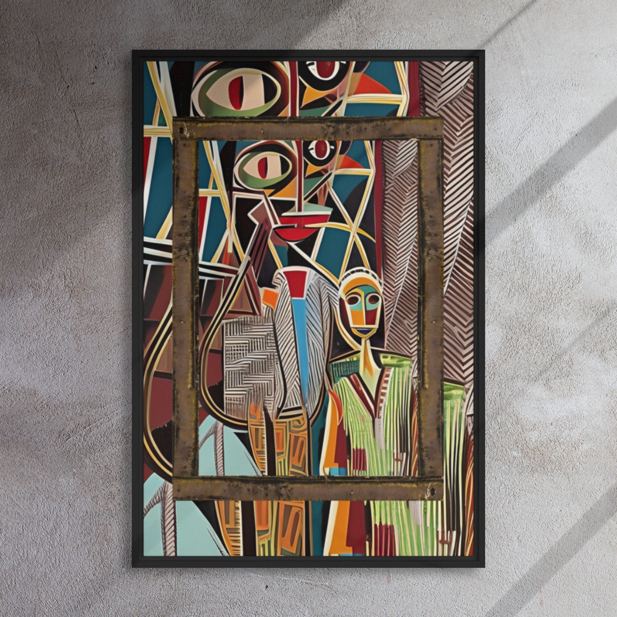 Abstract African Framed Canvas