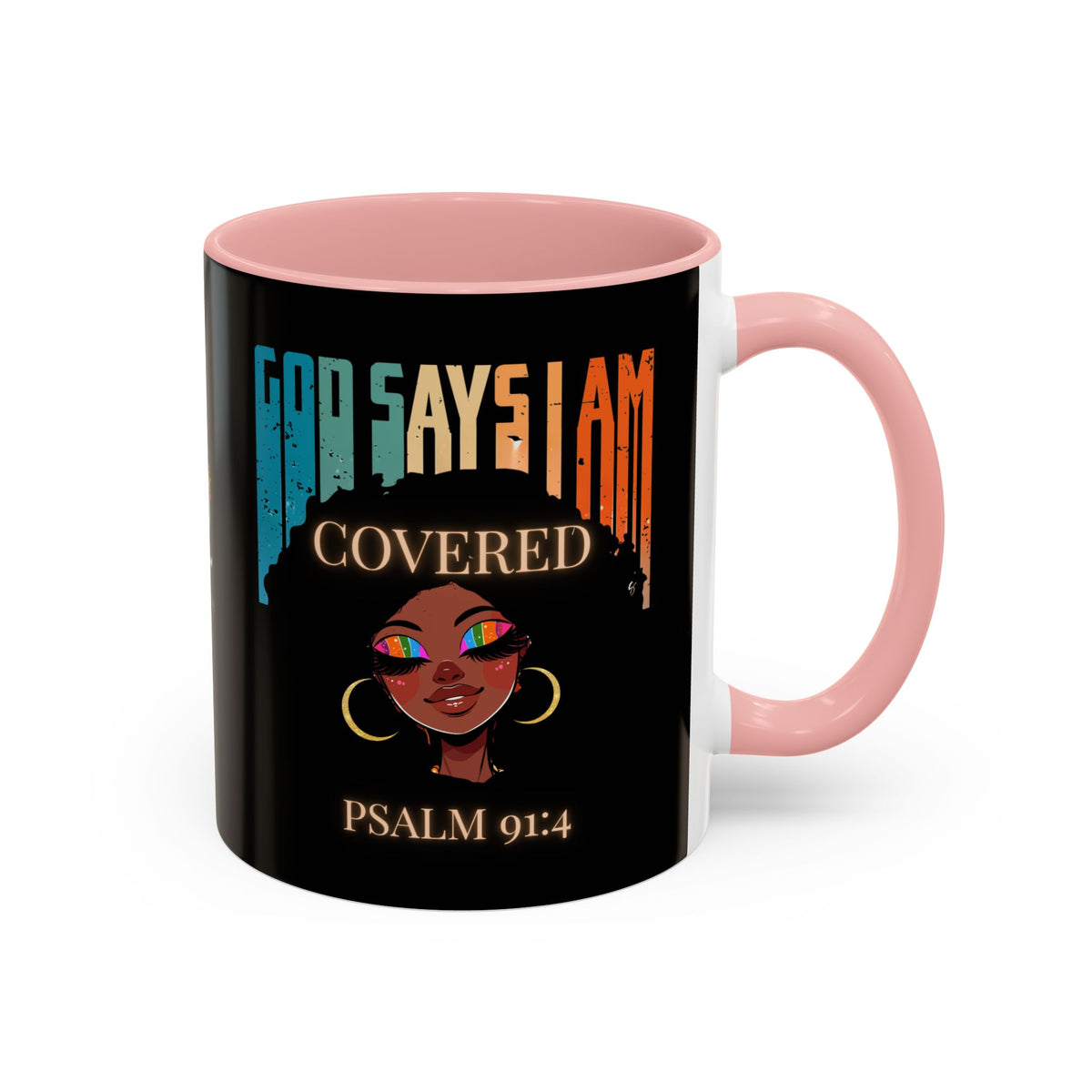 GOD SAYS I AM- Covered Coffee Mug (11, 15oz)
