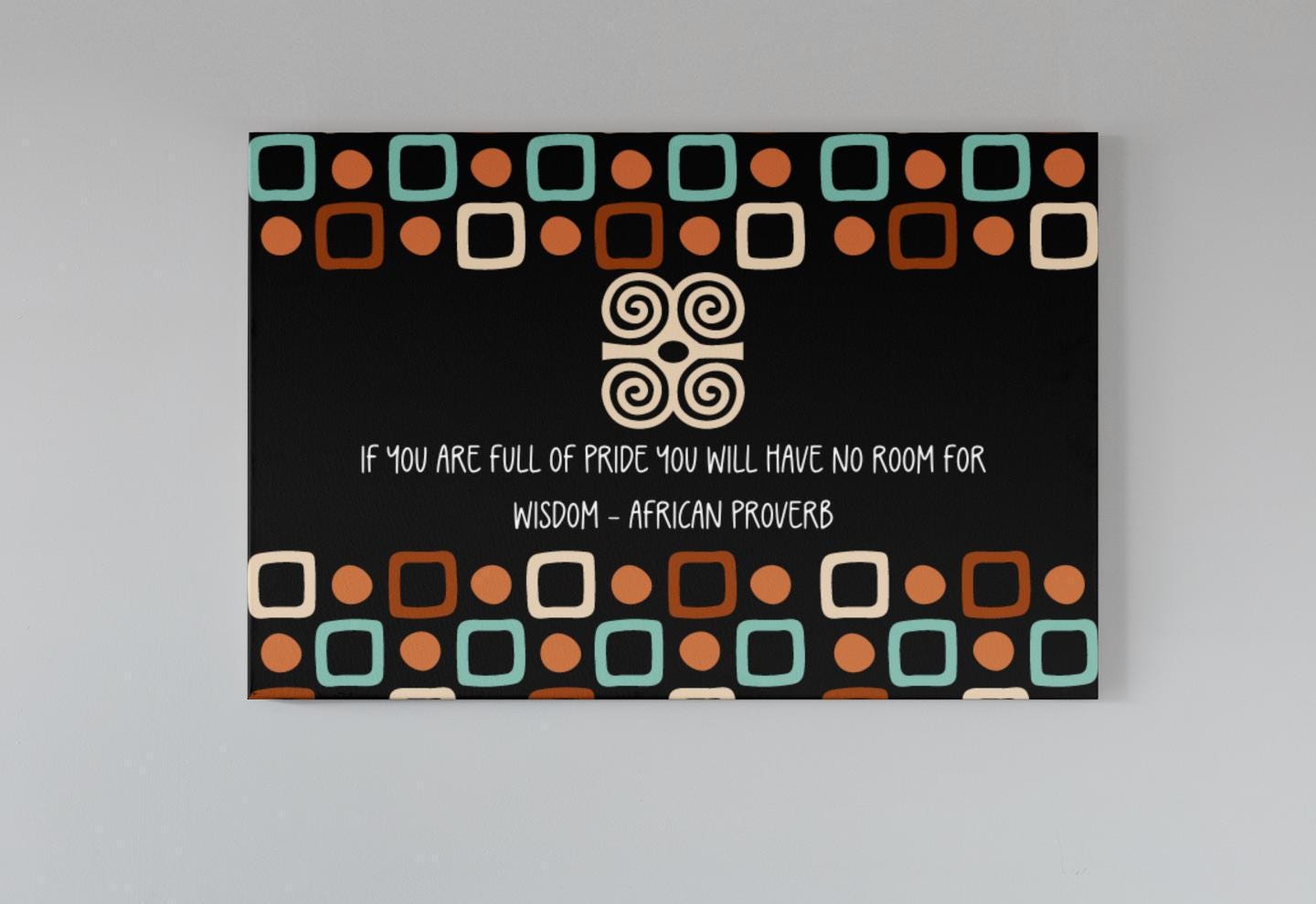 Dwennimmen Adinkra Symbol Matte Art Decor