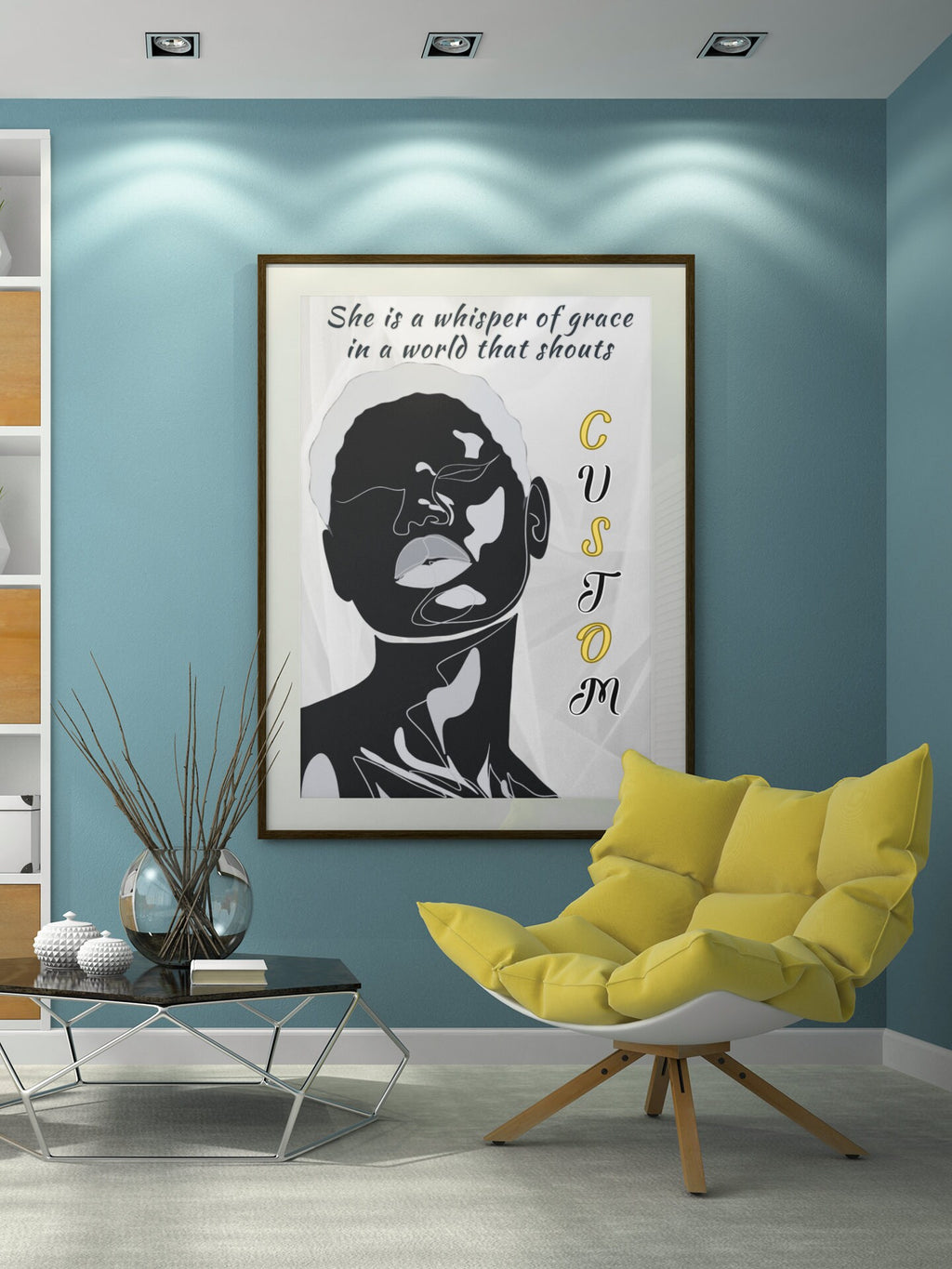 Melanin Beauty Series- “Olivia Monotone” Digital Print