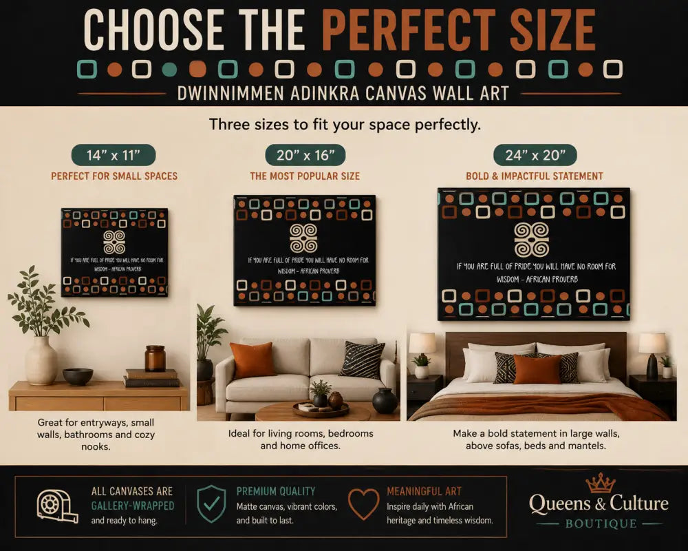 Dwennimmen canvas wall art size guide for 14x11 20x16 and 24x20 sizes