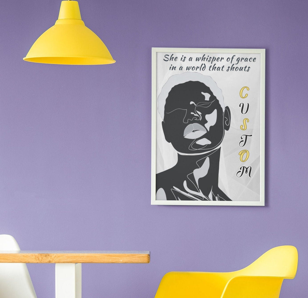 Melanin Beauty Series- “Olivia Monotone” Digital Print