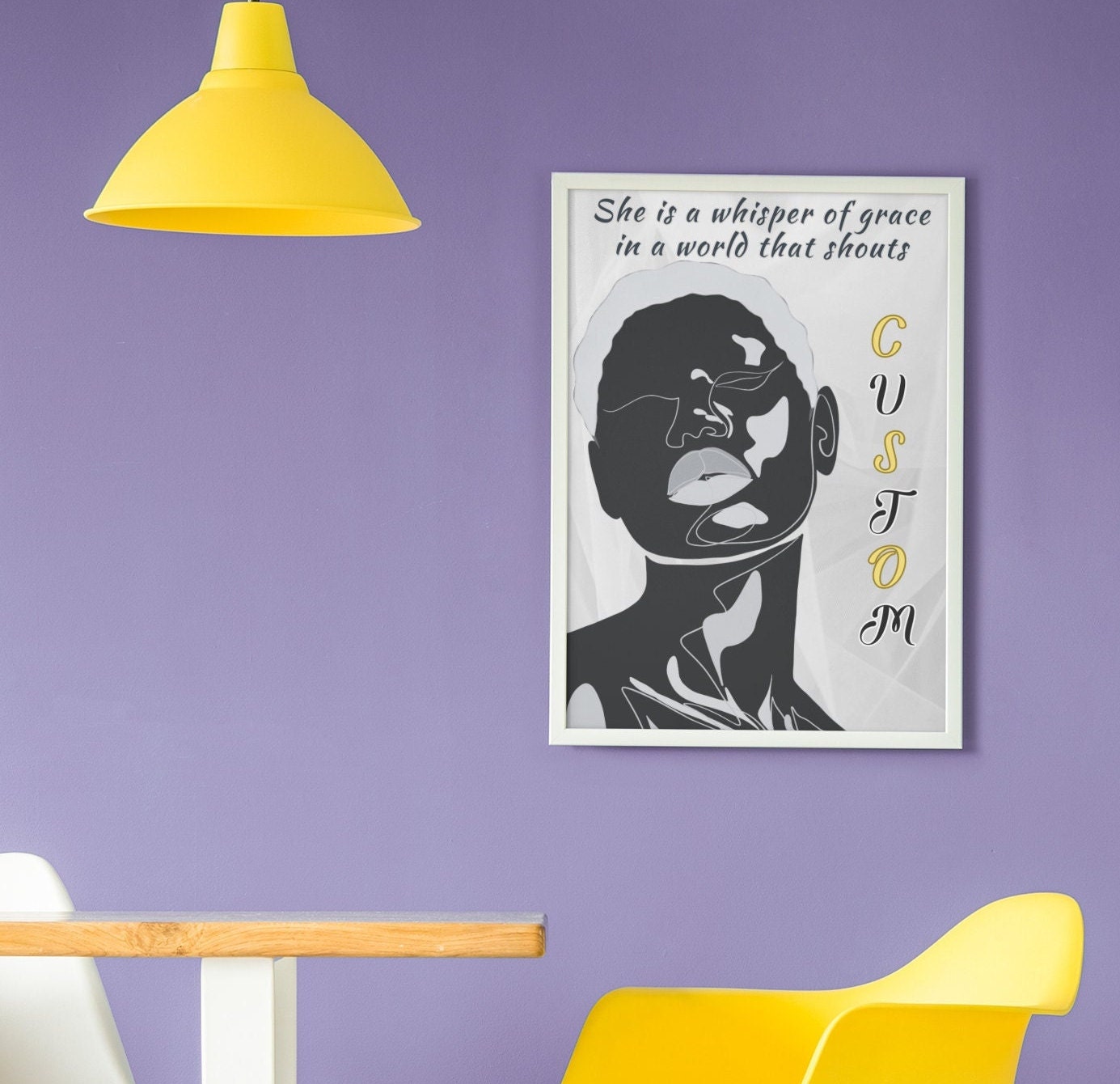 Melanin Beauty Series- “Olivia Monotone” Digital Print