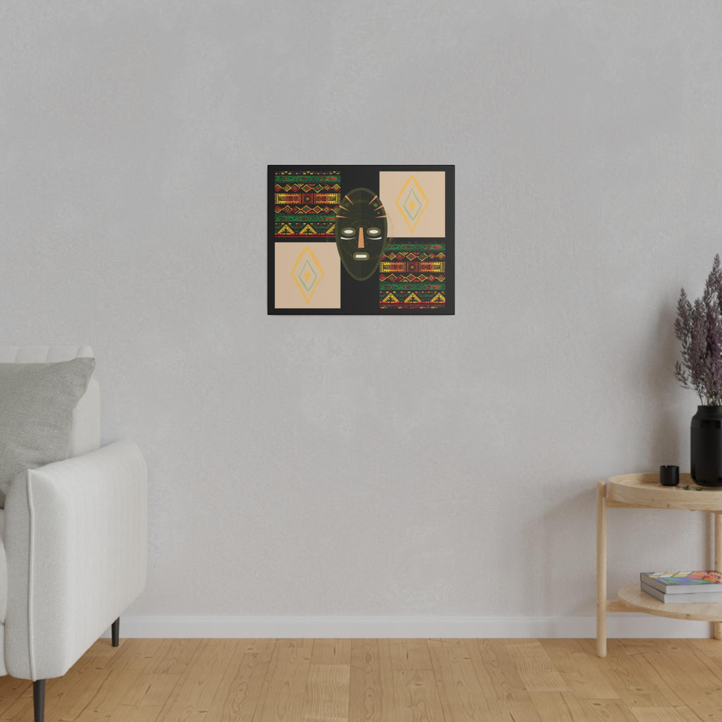 African Mask Matte Canvas Art