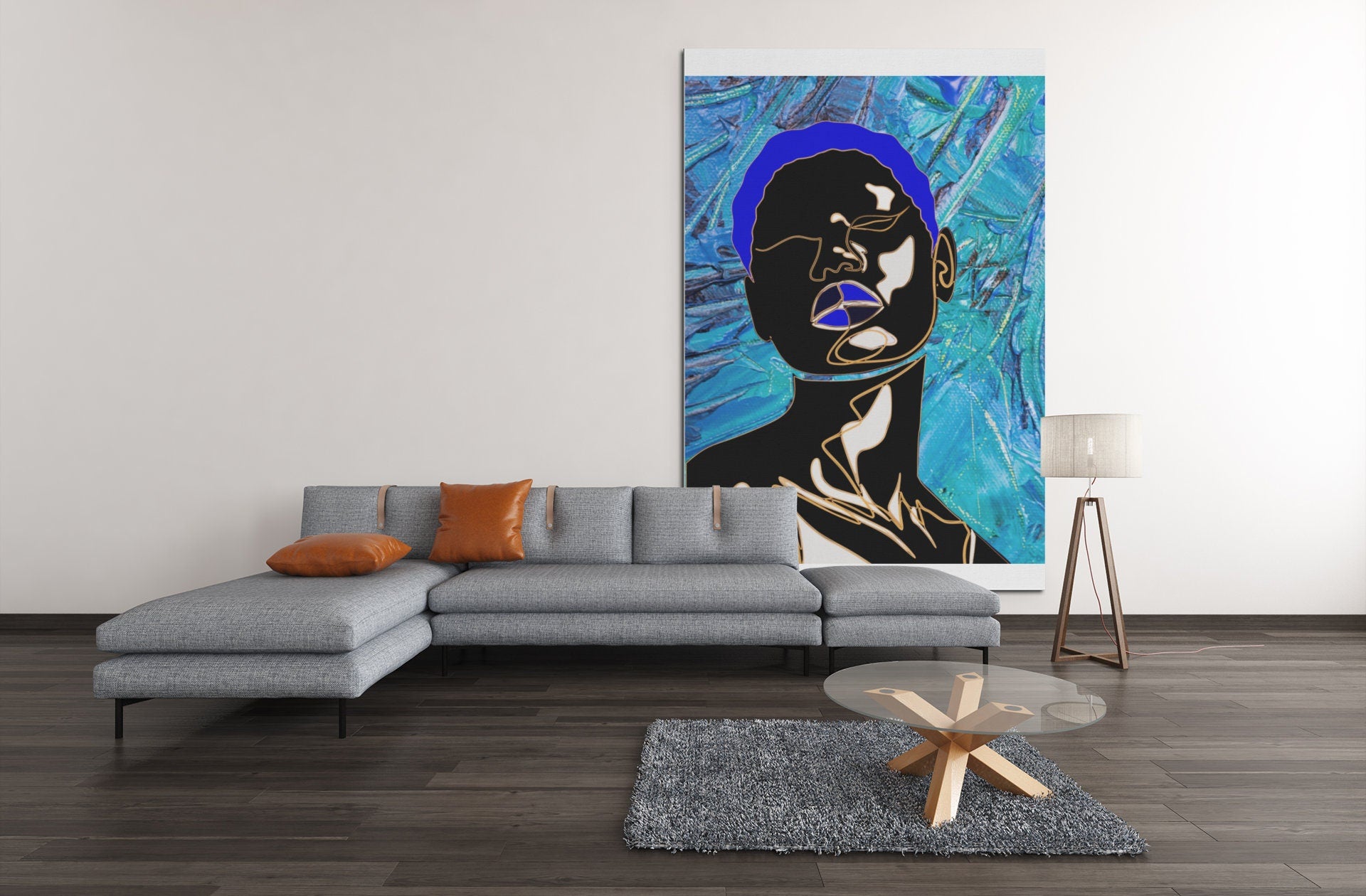 Melanin Beauty Series - “Olivia Blue”Digital Print