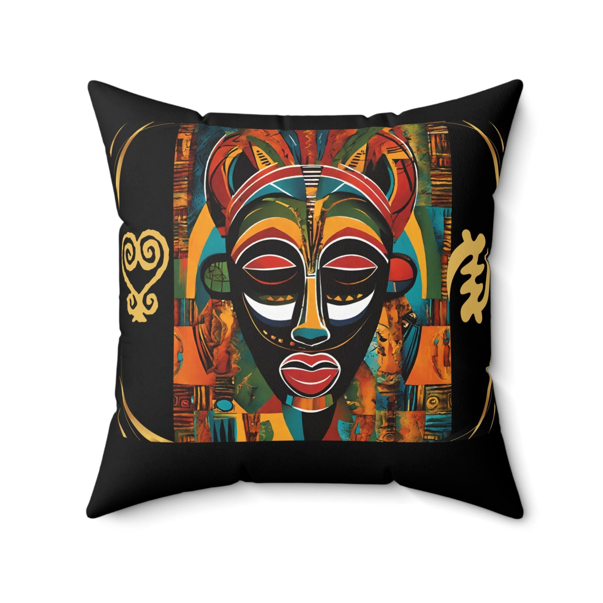 African Mask Pillow