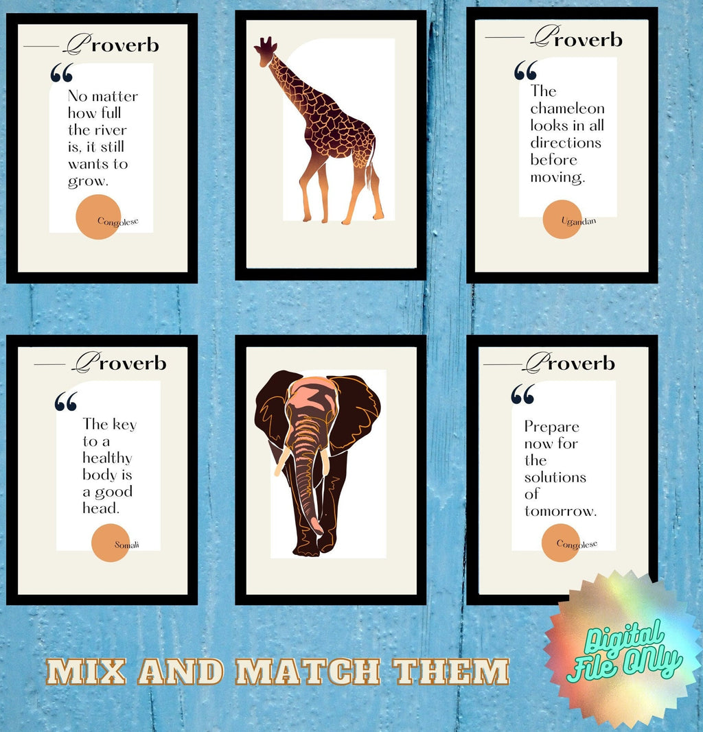 African Proverb Wall Art