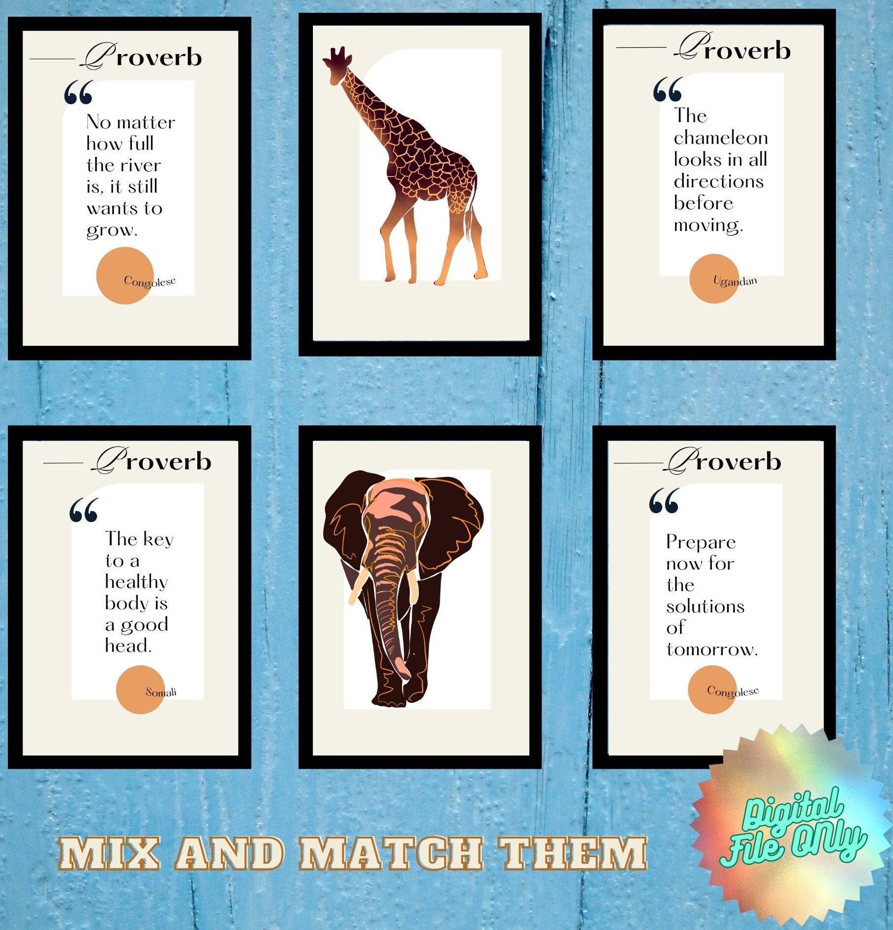 African Proverb Wall Art